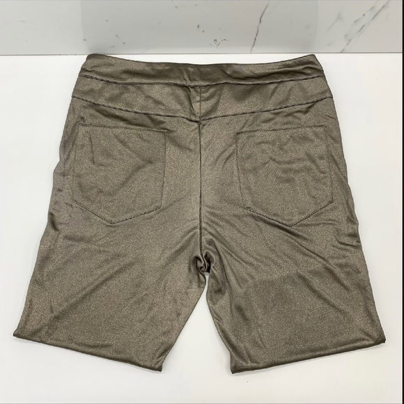 CHANEL GOLD SHIMMER LEGGINGS Pants sz 36 - Picture 3 of 16